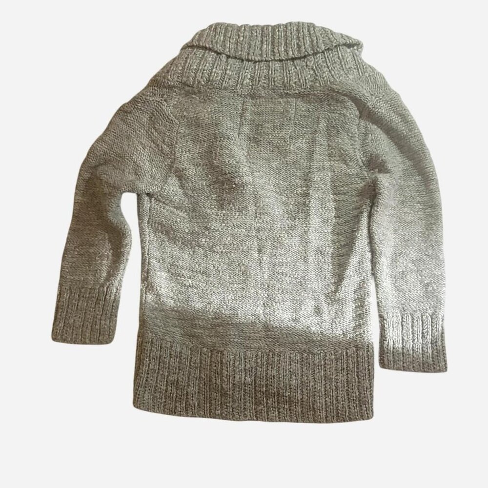 Ambercrombie & Fitch Gray V Neck cowl Sweater Size Small - Picture 5 of 8